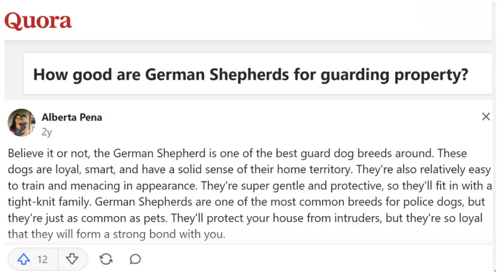 How good are German Shepherds for guarding property?
