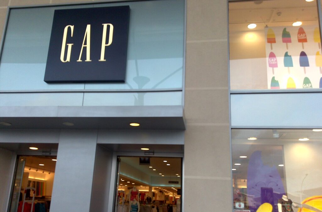 The Gap shopping mall and stores