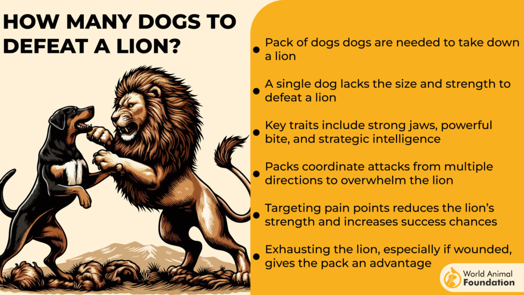 How Many Dogs to Defeat a Lion